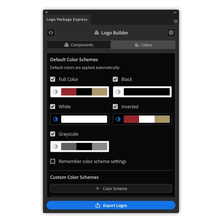 Logo Package Express Color Options