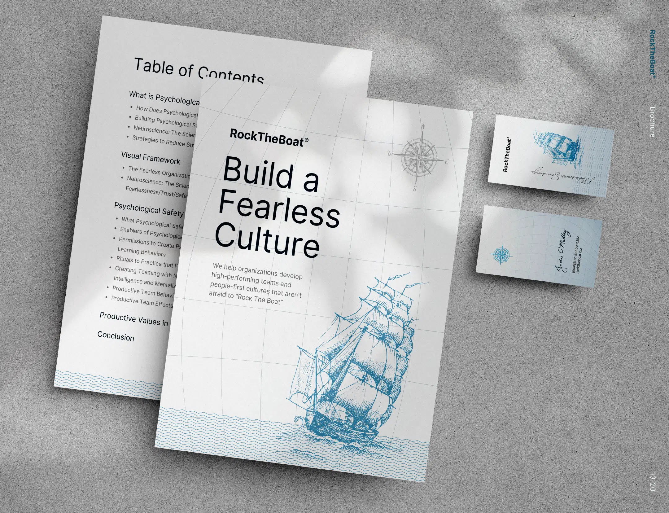 Rock The Boat Business Cards Brochure