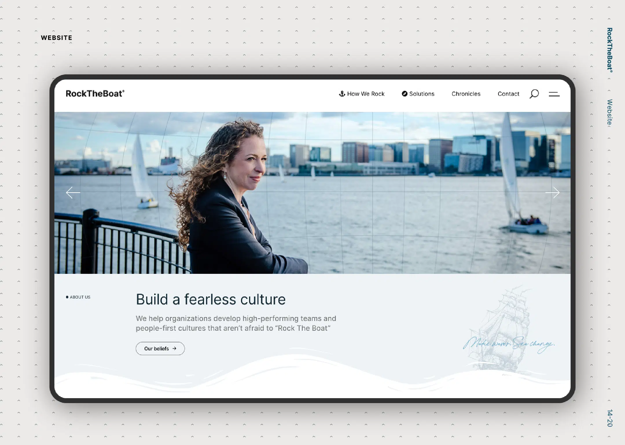 Rock The Boat Website Home Page