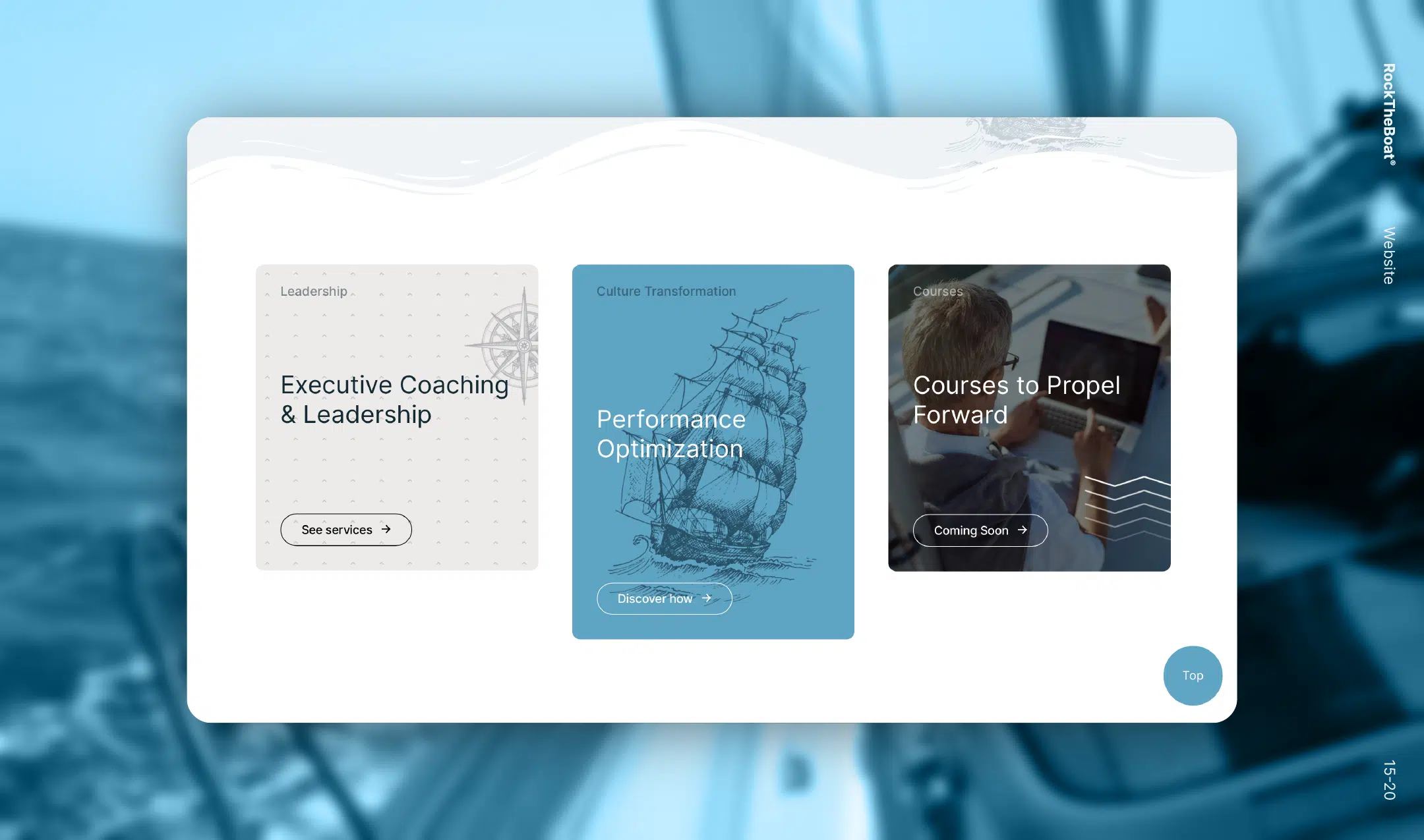 Rock The Boat Website 3 Sections