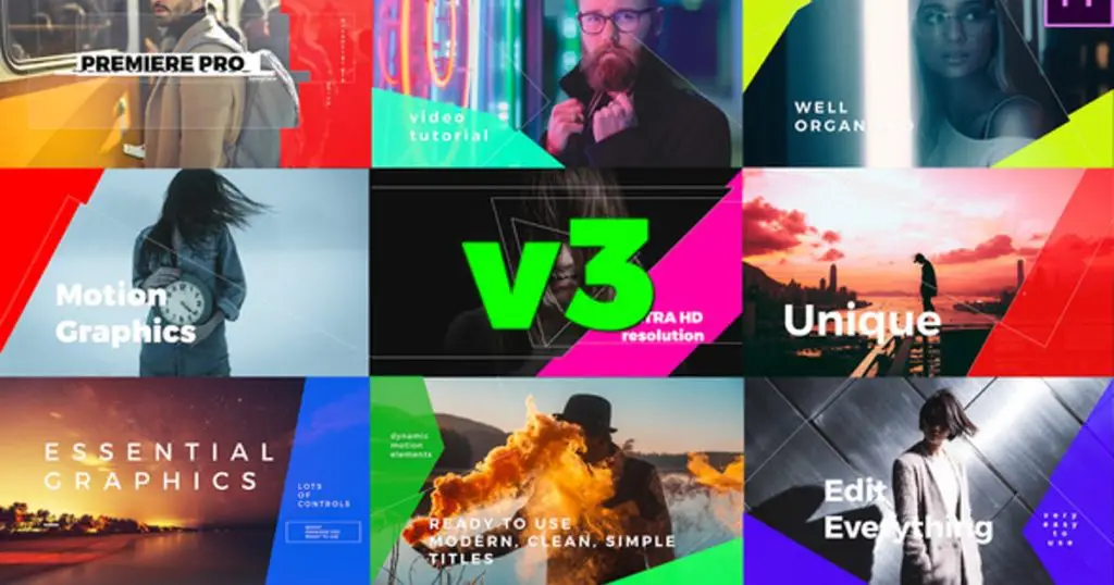 Simple Mogrt Graphics Titles