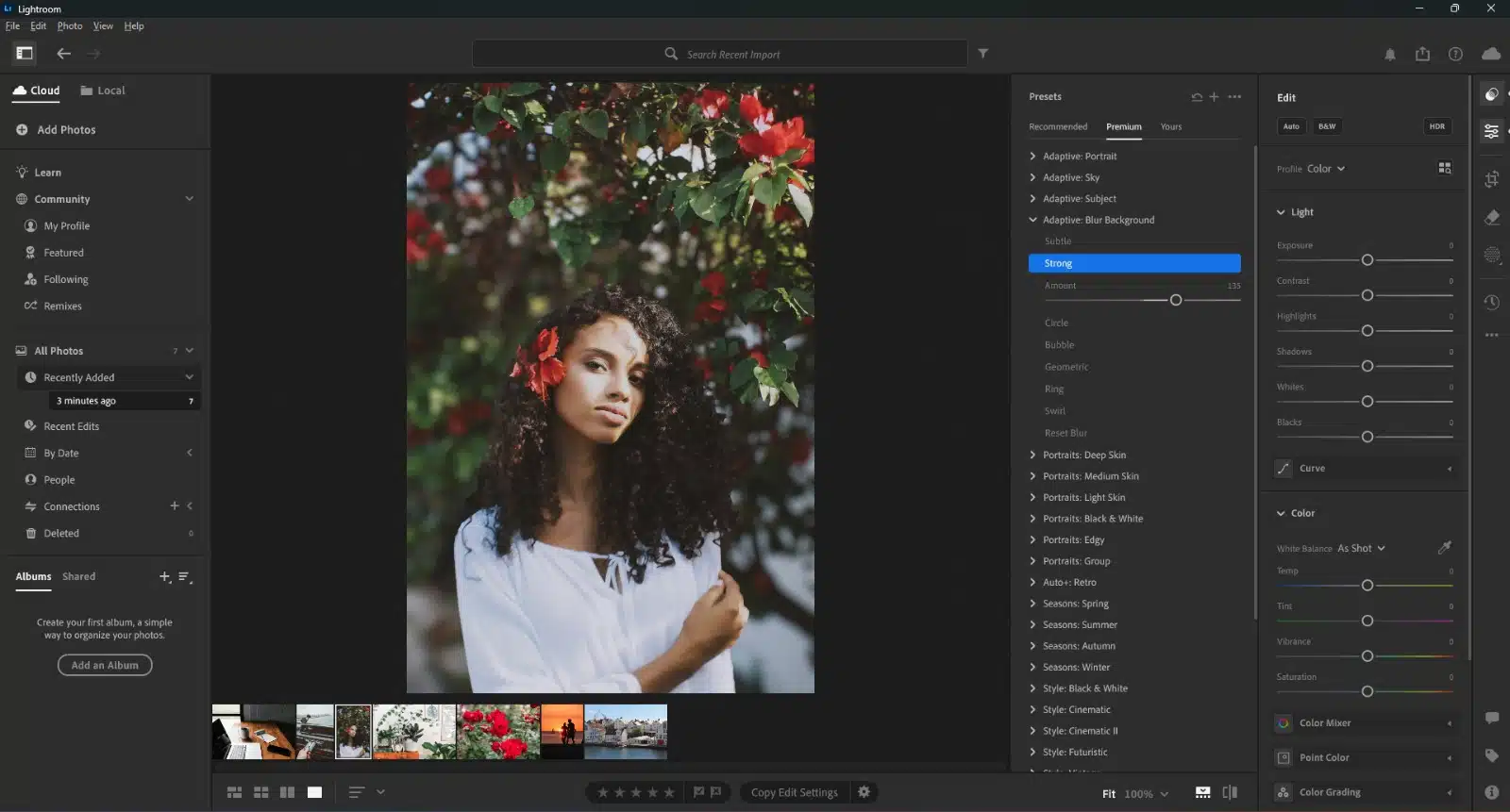 Image Background Blurred in Adaptive Blur Background