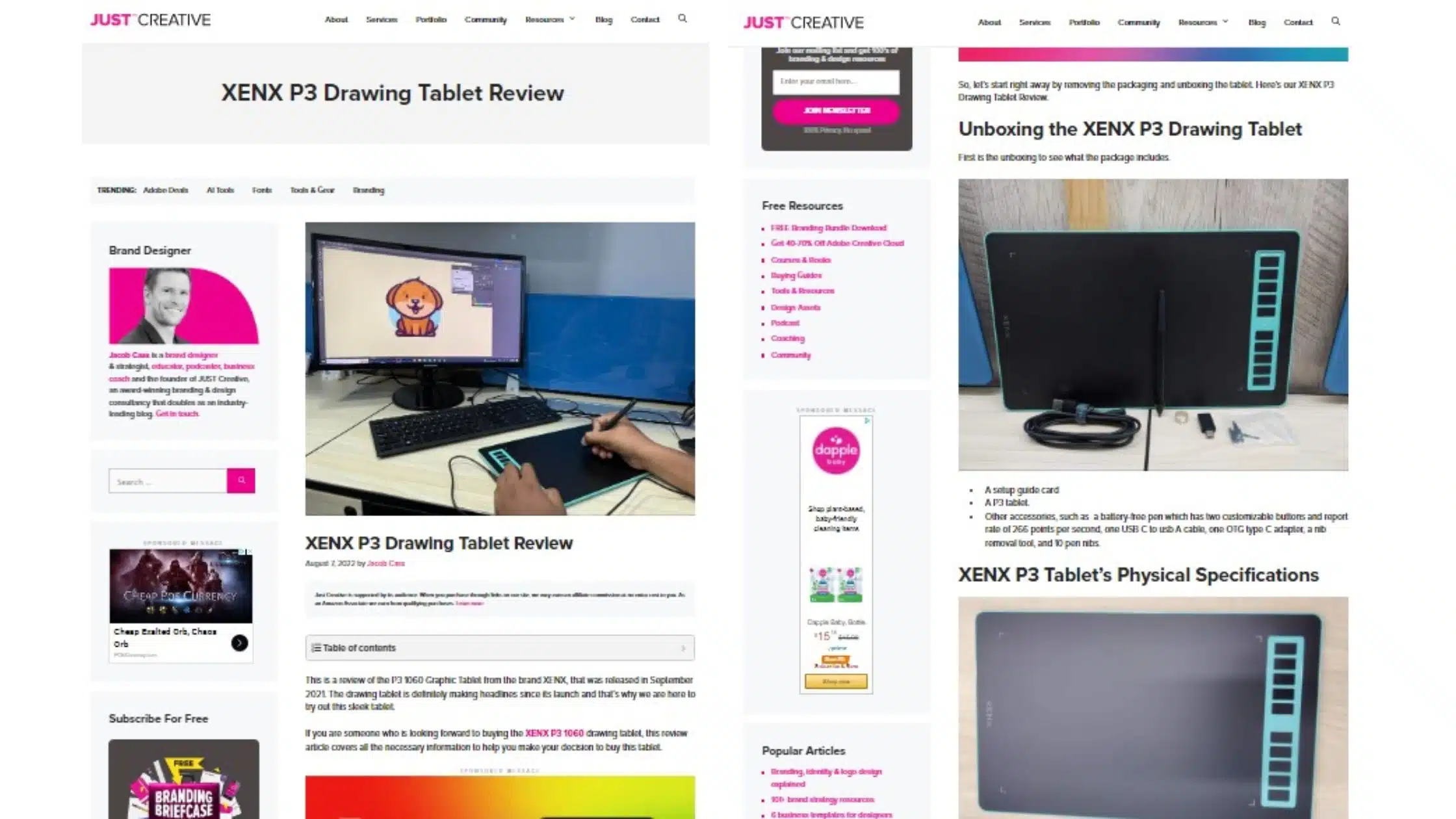 How Do We Test and Review on JUST Creative?