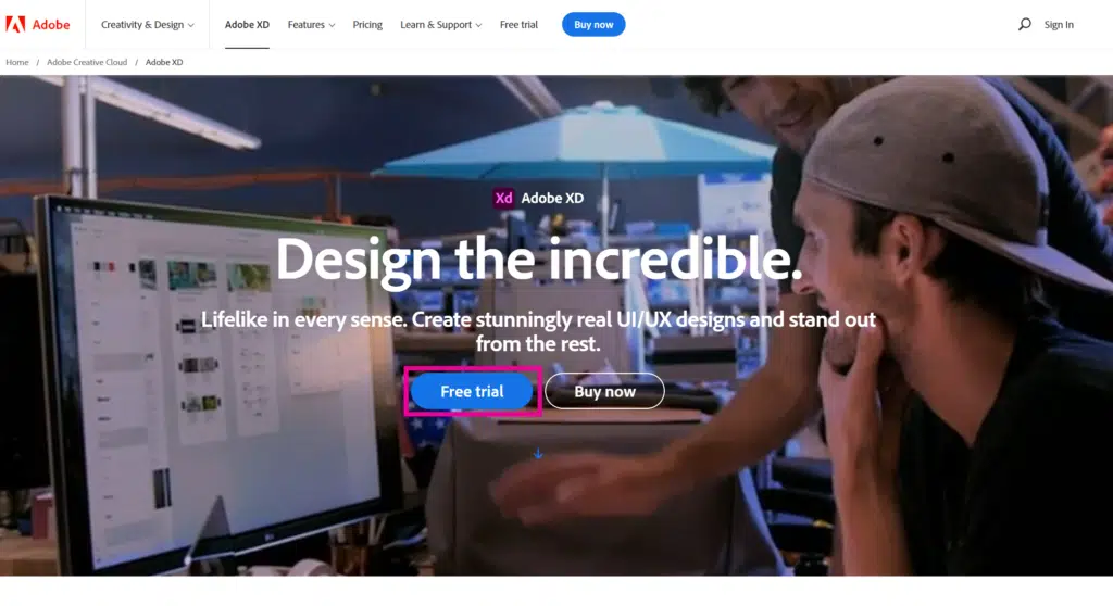 Download Adobe XD Free - Step 1