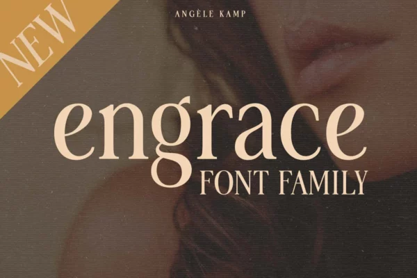 Engrace serif font family typeface