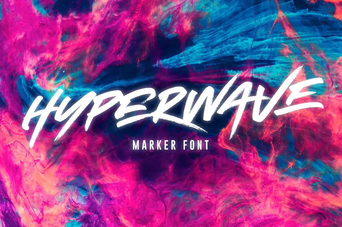 Hyperwave marker font