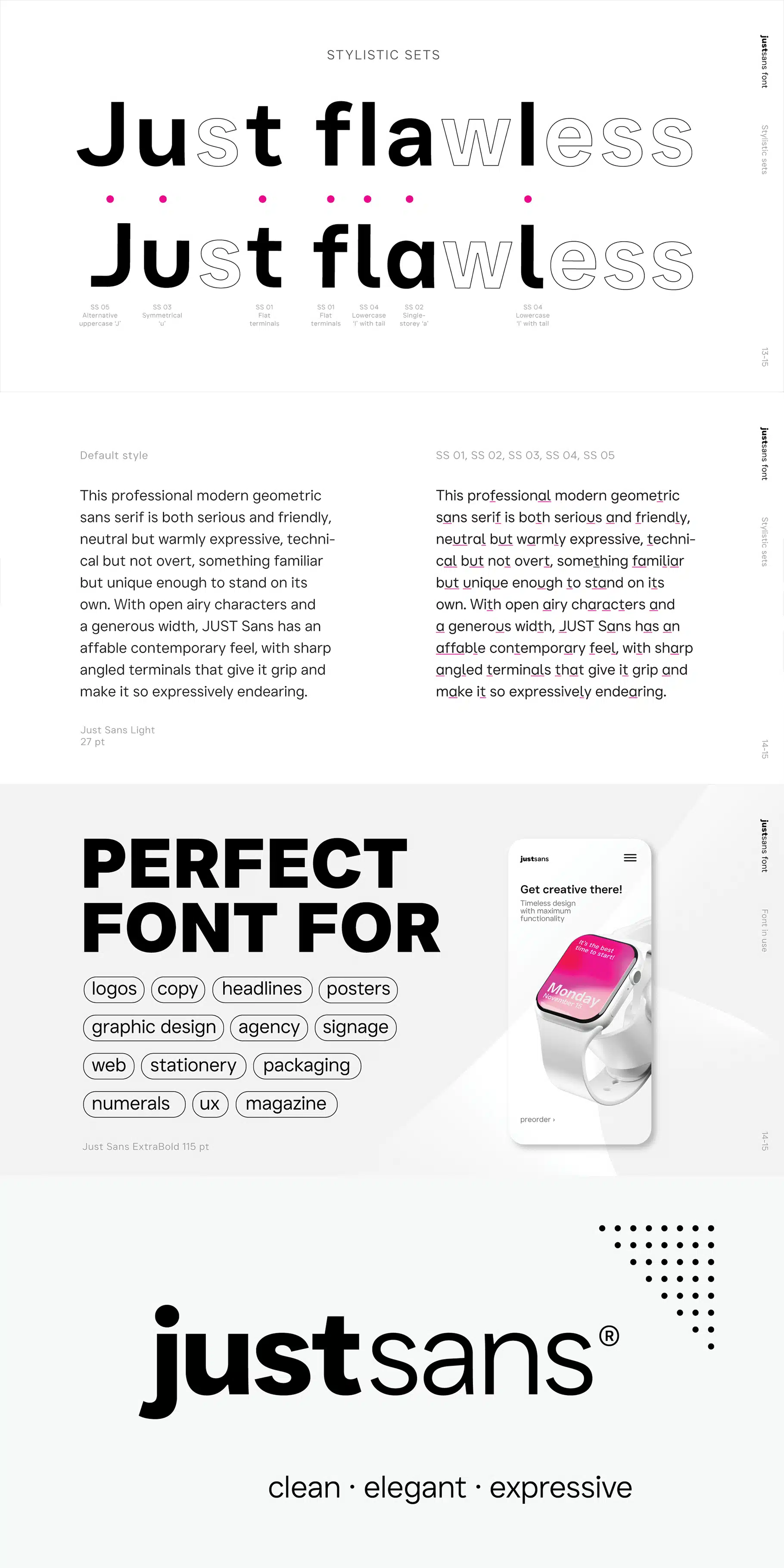 Just Sans® Clean Modern Minimal Geometric Typeface - FREE FONT